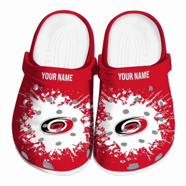 custom carolina hurricanes splatter background clog best selling