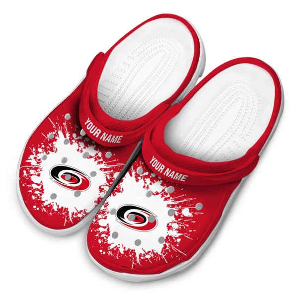 custom carolina hurricanes splatter background clog latest model