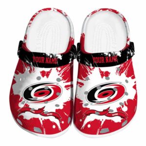 custom carolina hurricanes splatter pattern clog best selling