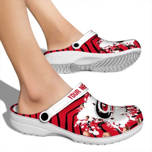custom carolina hurricanes zigzag paint burst clog fashion forward