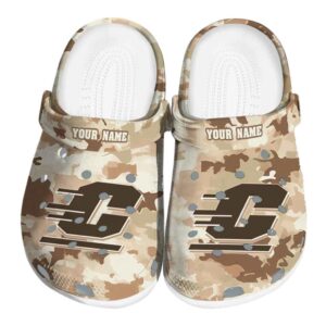 custom central michigan chippewas desert camo clog best selling