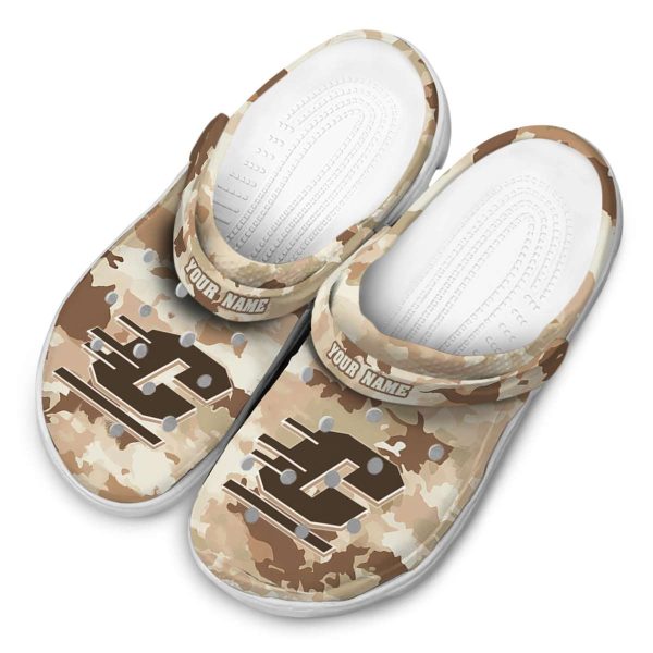 custom central michigan chippewas desert camo clog latest model