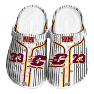 custom central michigan chippewas pinstripe pattern clog best selling
