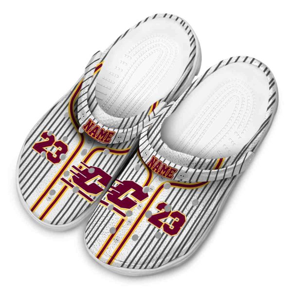 custom central michigan chippewas pinstripe pattern clog latest model