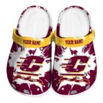 Custom Central Michigan Chippewas Splatter Pattern Clog 1 custom central michigan chippewas splatter pattern clog best selling