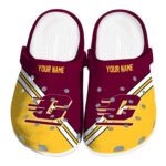 custom central michigan chippewas striped accents clog best selling