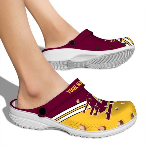 custom central michigan chippewas striped accents clog fashion forward