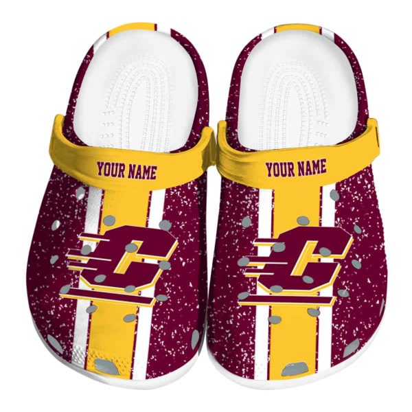 custom central michigan chippewas vertical stripes clog best selling