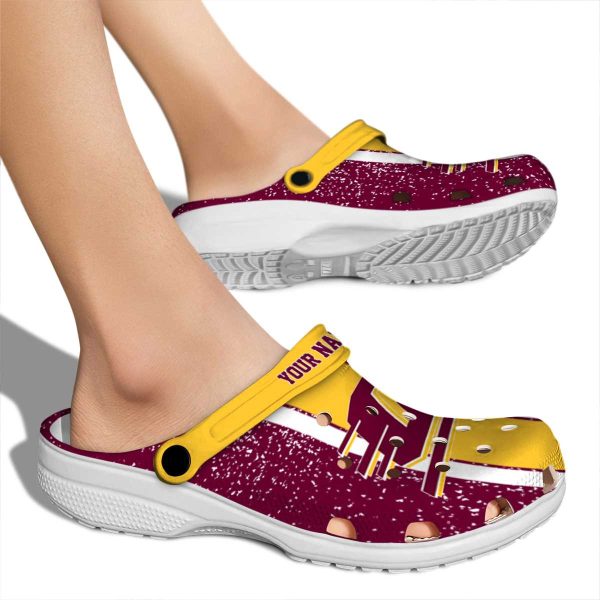custom central michigan chippewas vertical stripes clog fashion forward
