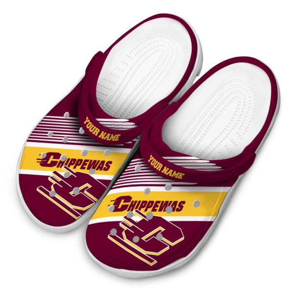 custom central michigan chippewas vibrant dual tone clog latest model