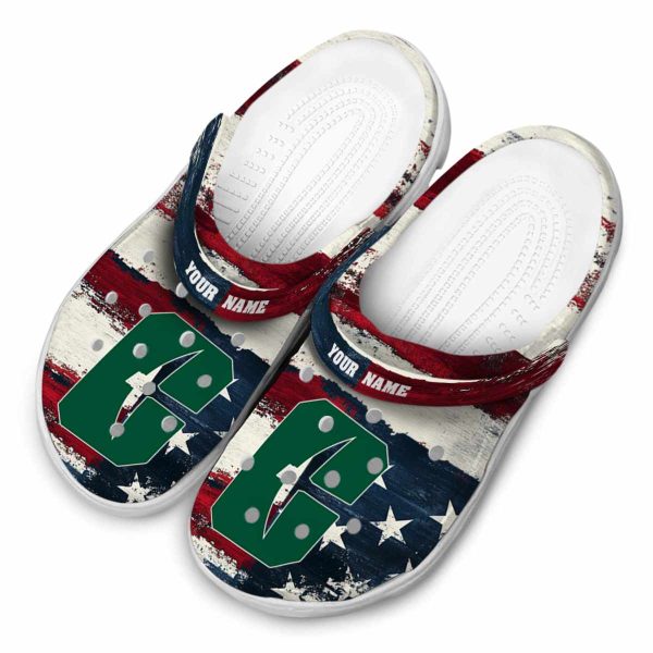 custom charlotte 49ers patriotic stripes clog latest model