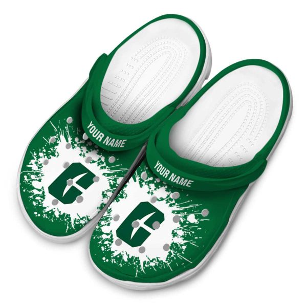 custom charlotte 49ers splatter background clog latest model