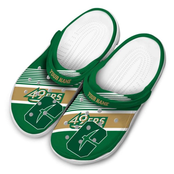 custom charlotte 49ers vibrant dual tone clog latest model
