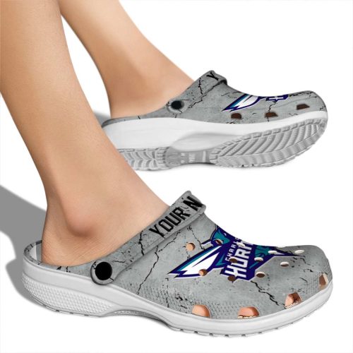 custom charlotte hornets cracked texture clog fashion forward