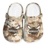 custom charlotte hornets desert camo clog best selling