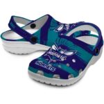 custom charlotte hornets paint splatter graphics clog best selling