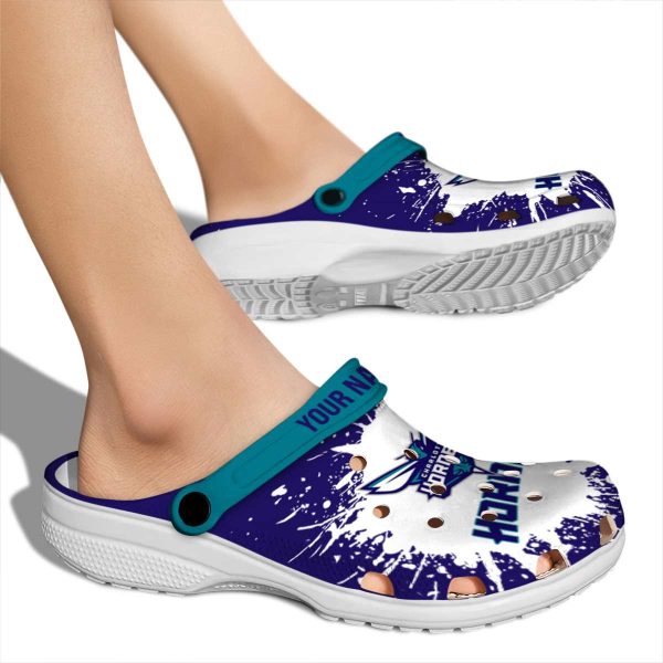 custom charlotte hornets splash art clog fashion forward