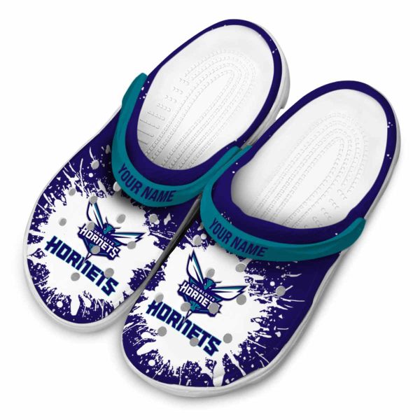 custom charlotte hornets splash art clog latest model