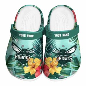 custom charlotte hornets tropical vibes clog best selling