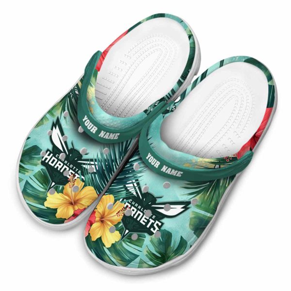 custom charlotte hornets tropical vibes clog latest model