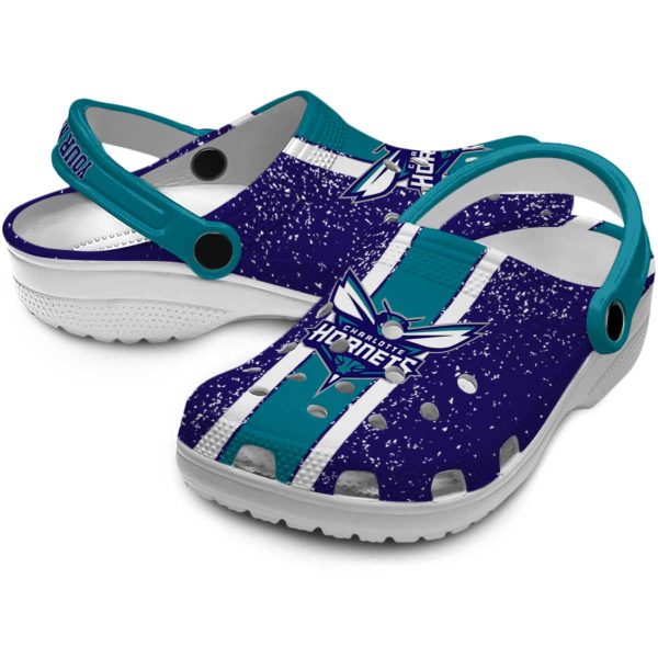 custom charlotte hornets vertical stripes clog high quality