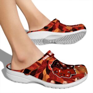 custom chicago blackhawks autumn leaves clog fashion forward