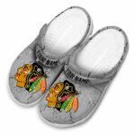 custom chicago blackhawks cracked texture clog best selling