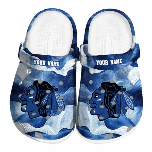 custom chicago blackhawks ocean waves clog best selling