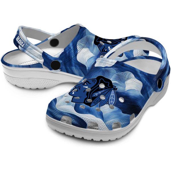 custom chicago blackhawks ocean waves clog high quality