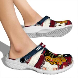 custom chicago blackhawks patriotic stripes clog fashion forward