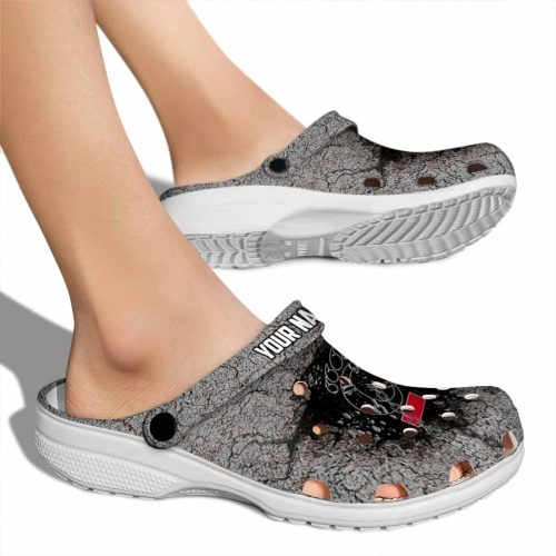 custom cincinnati bearcats cracked ground texture clog fashion forward