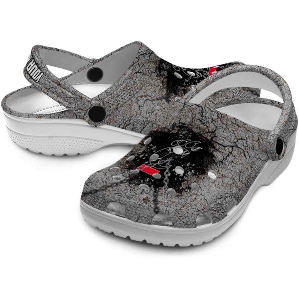 custom cincinnati bearcats cracked ground texture clog high quality