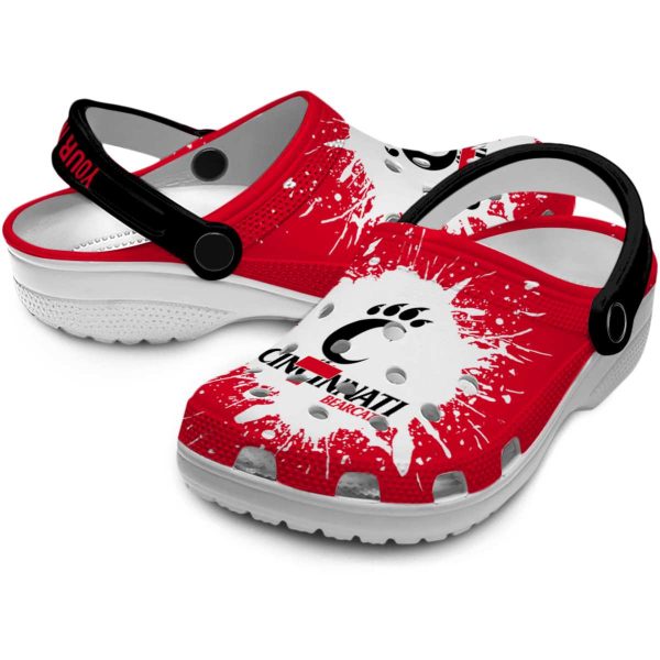 custom cincinnati bearcats splash art clog high quality
