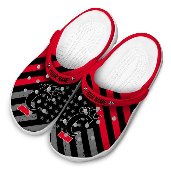 custom cincinnati bearcats star spangled graphic clog latest model