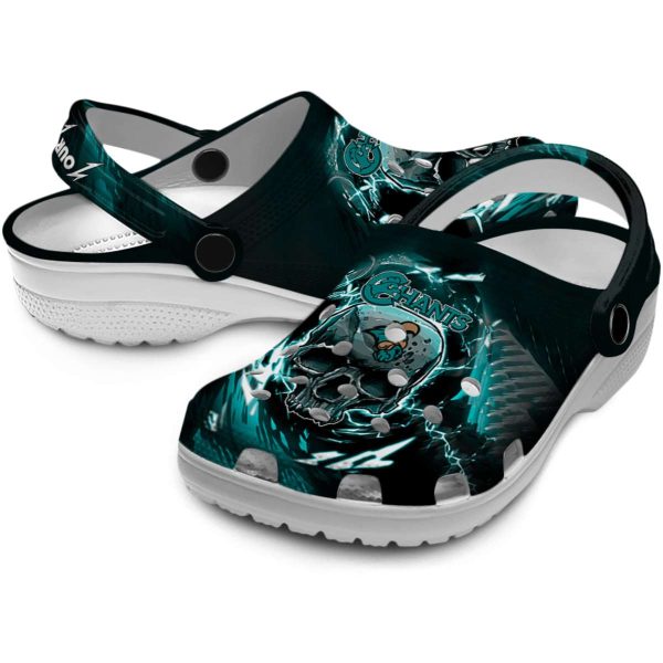 custom coastal carolina chanticleers gothic skull clog high quality