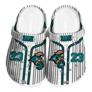 custom coastal carolina chanticleers pinstripe pattern clog best selling