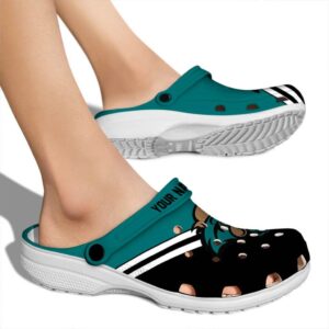 custom coastal carolina chanticleers striped accents clog fashion forward