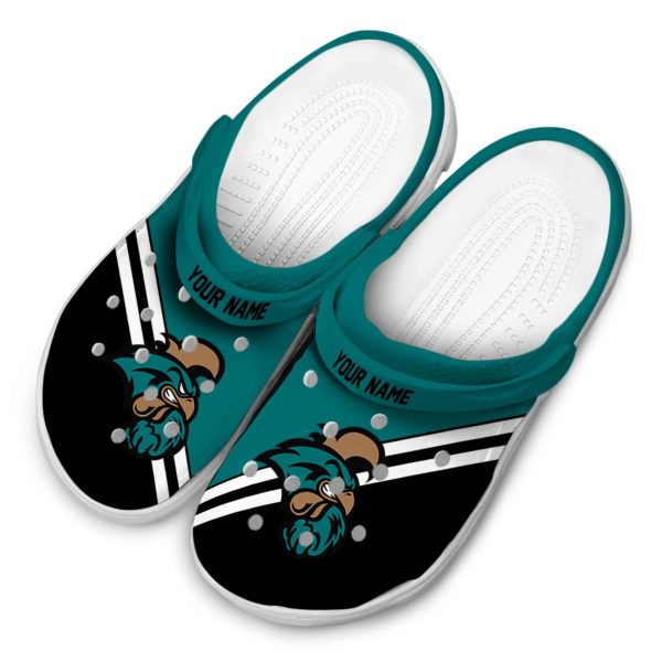 custom coastal carolina chanticleers striped accents clog latest model