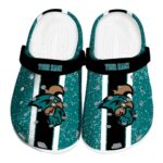 custom coastal carolina chanticleers vertical stripes clog best selling