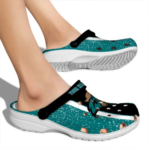 custom coastal carolina chanticleers vertical stripes clog fashion forward