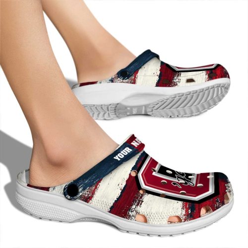 custom colgate raiders patriotic stripes clog fashion forward