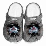 custom colorado avalanche cracked ground texture clog best selling