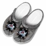 custom colorado avalanche cracked ground texture clog best selling