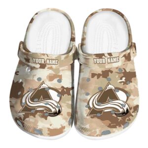custom colorado avalanche desert camo clog best selling