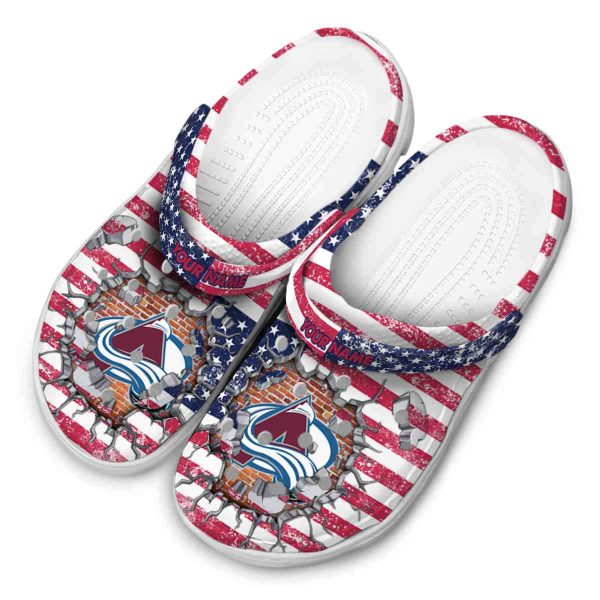 custom colorado avalanche freedom splinter clog latest model