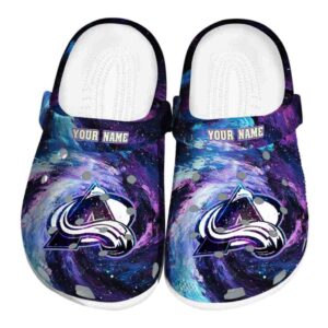 custom colorado avalanche galaxy swirl clog best selling
