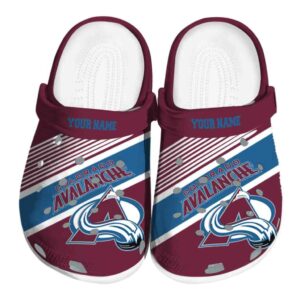 custom colorado avalanche vibrant dual tone clog best selling