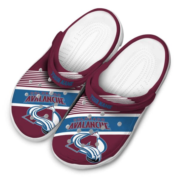 custom colorado avalanche vibrant dual tone clog latest model