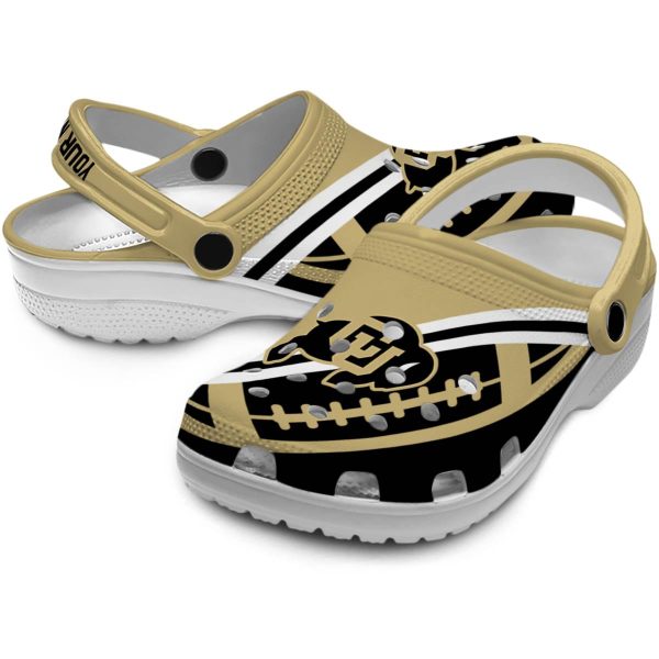 custom colorado buffaloes football motif clog high quality