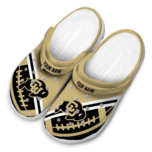 custom colorado buffaloes football motif clog latest model